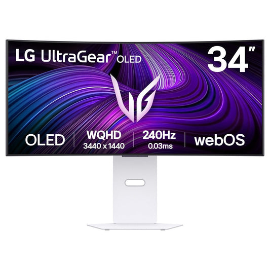 LG  -  UltraGear 34GX90SA-W 34" 21:9 UWQHD 240Hz Curved OLED HDR Gaming Monitor - Serious Techies