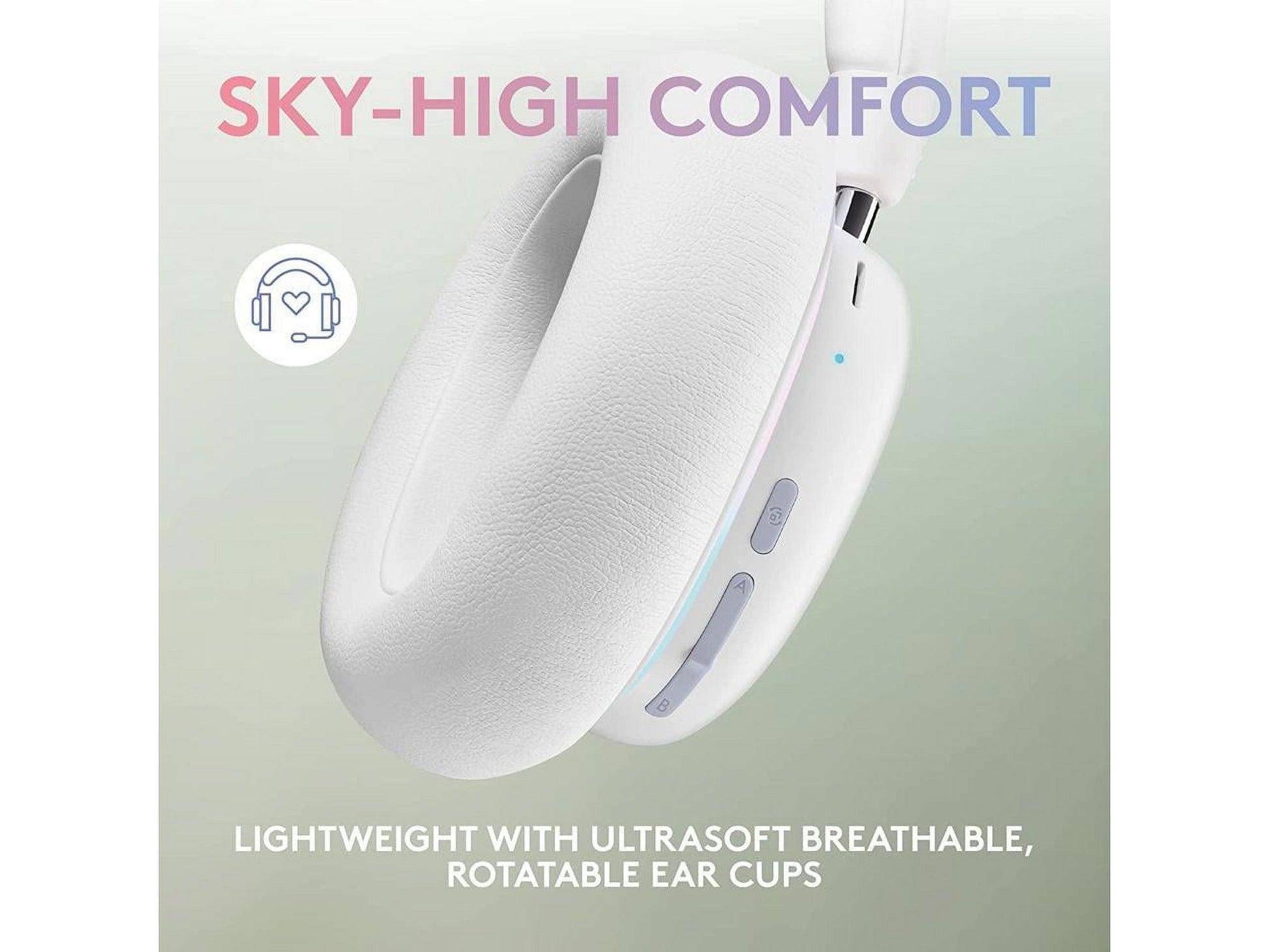 Logitech - G735 Wireless Gaming Headset, Customizable LIGHTSYNC RGB Lighting, Bluetooth, 3.5 MM Aux Compatible with PC, Mobile Devices, Detachable Mic - White Mist - Serious Techies