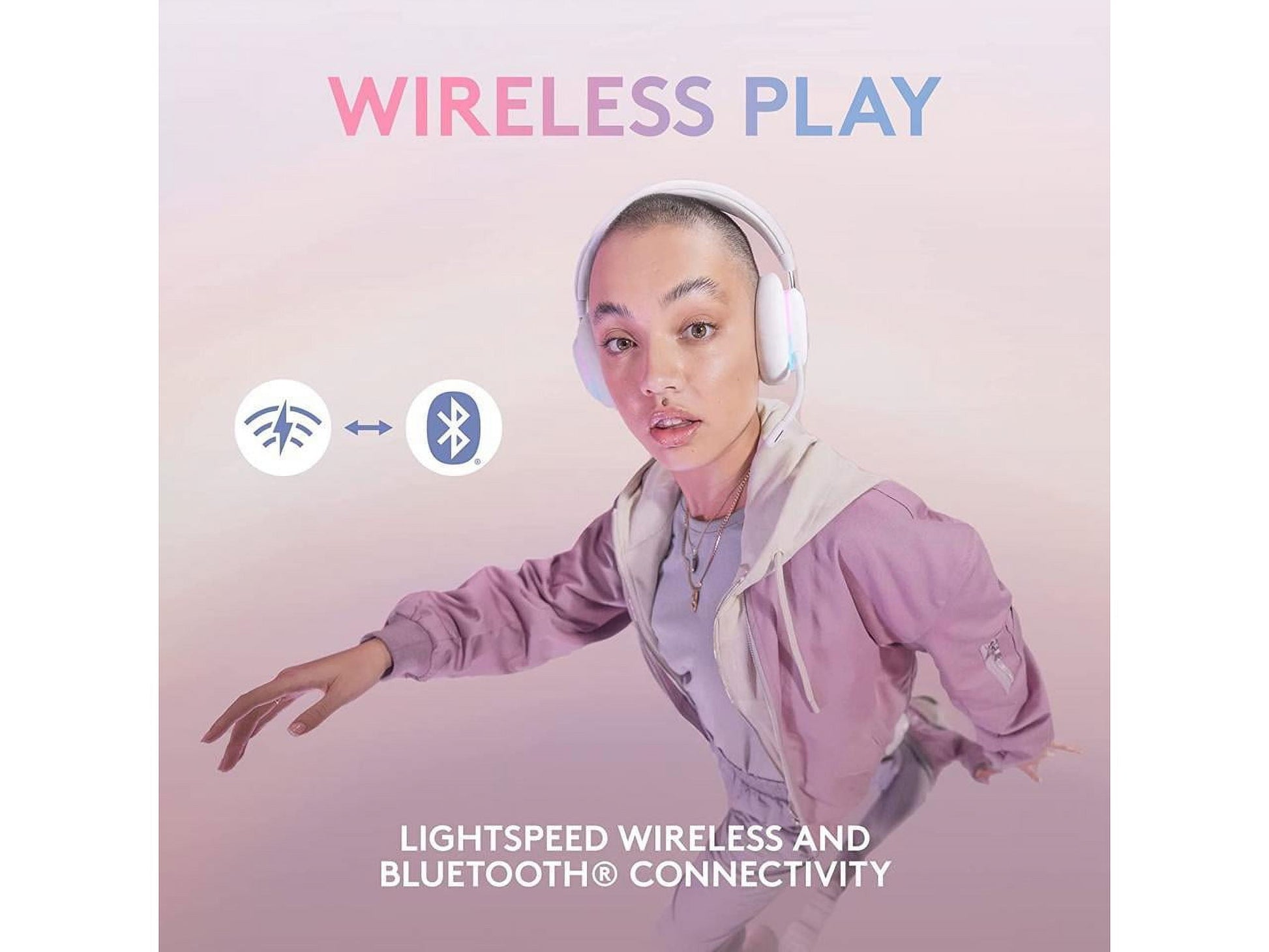 Logitech - G735 Wireless Gaming Headset, Customizable LIGHTSYNC RGB Lighting, Bluetooth, 3.5 MM Aux Compatible with PC, Mobile Devices, Detachable Mic - White Mist - Serious Techies