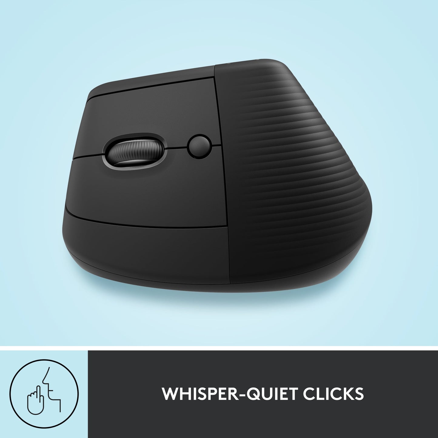 Lift LEFT Vertical Ergonomic Mouse, Left-Handed, Wireless, Bluetooth or Logi Bolt USB, Quiet Clicks, 4 Buttons, Compatible with Windows/Macos/Ipados, Laptop, PC, Graphite - Serious Techies