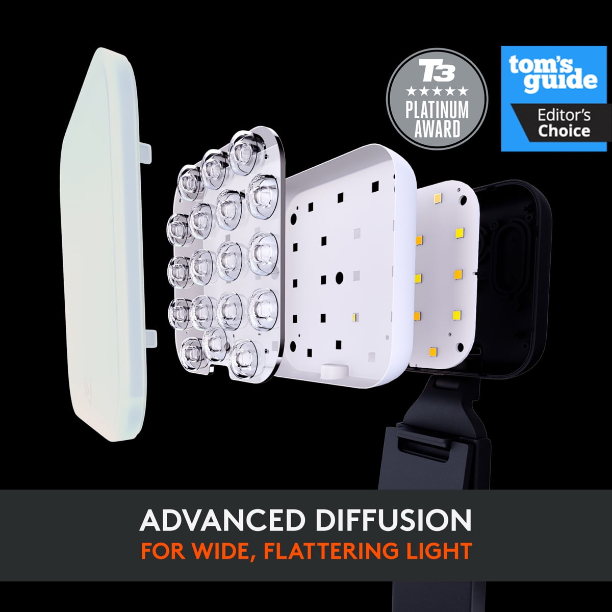 Logitech - Litra Glow Premium Streaming Light, Black 946000001 - Serious Techies