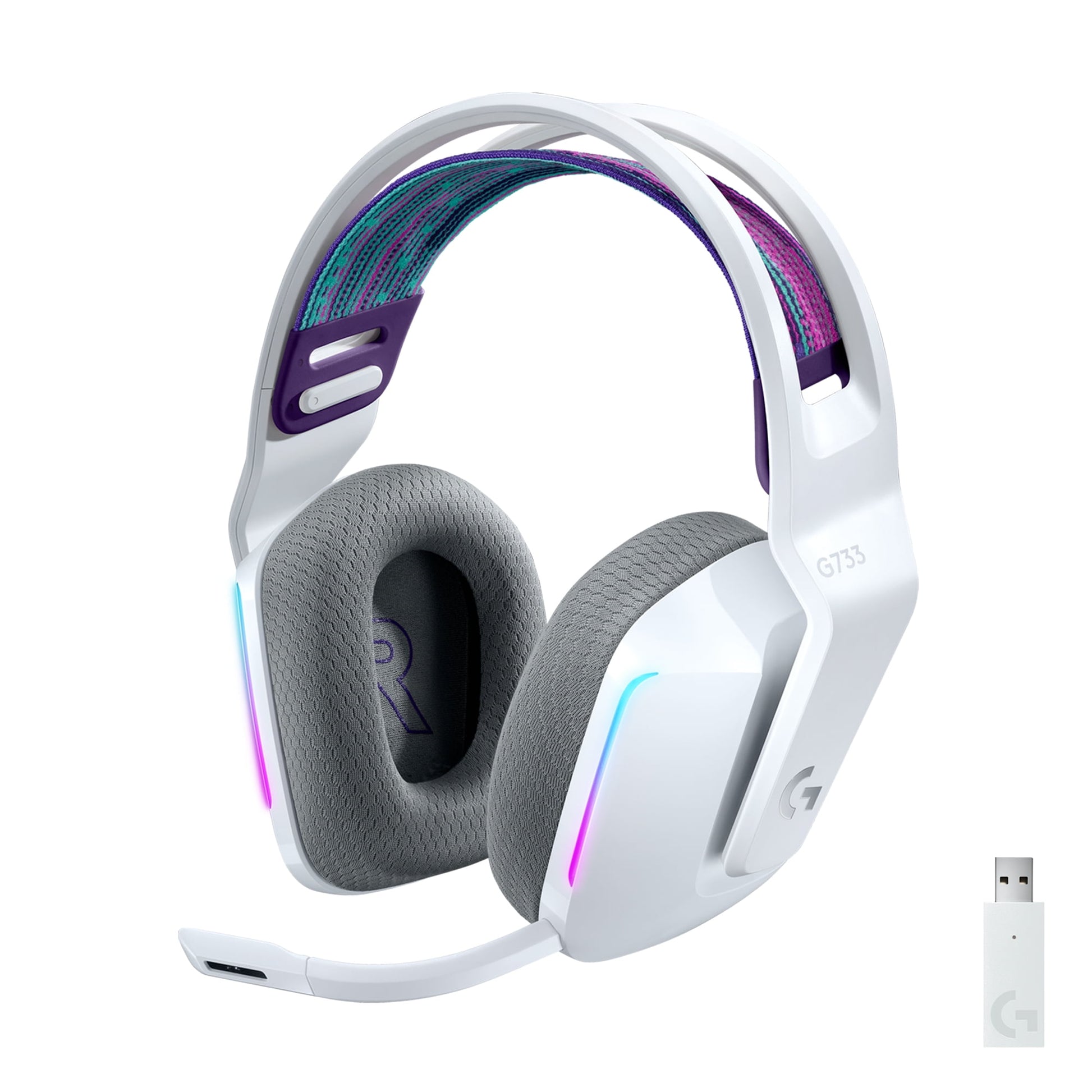 Logitech - G733 LIGHTSPEED Wireless Gaming Headset with Suspension Headband, LIGHTSYNC RGB, Blue VO!CE Mic Technology and PRO-G Audio Drivers, Black - Serious Techies