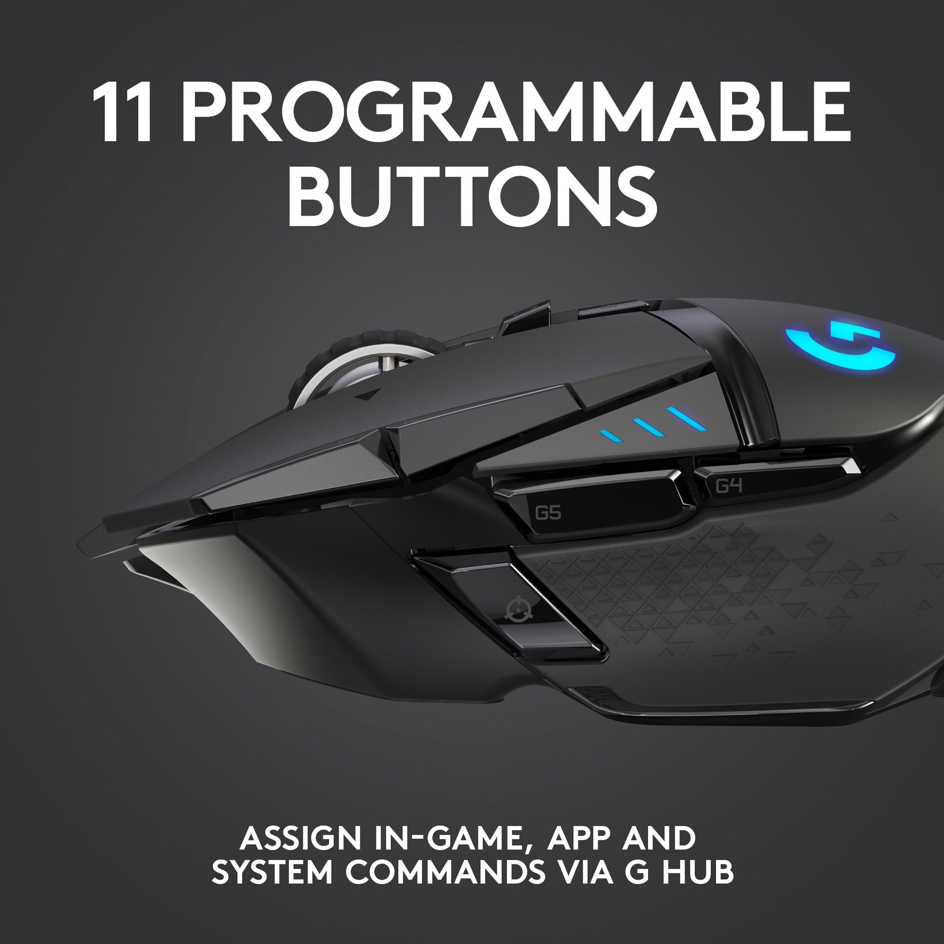 502 LIGHTSPEED Wireless Gaming Mouse, HERO 25K Sensor, 25,600 DPI, RGB, Adjustable Weights, 11 Programmable Buttons, Long Battery Life, On-Board Memory, PC / Mac - Serious Techies