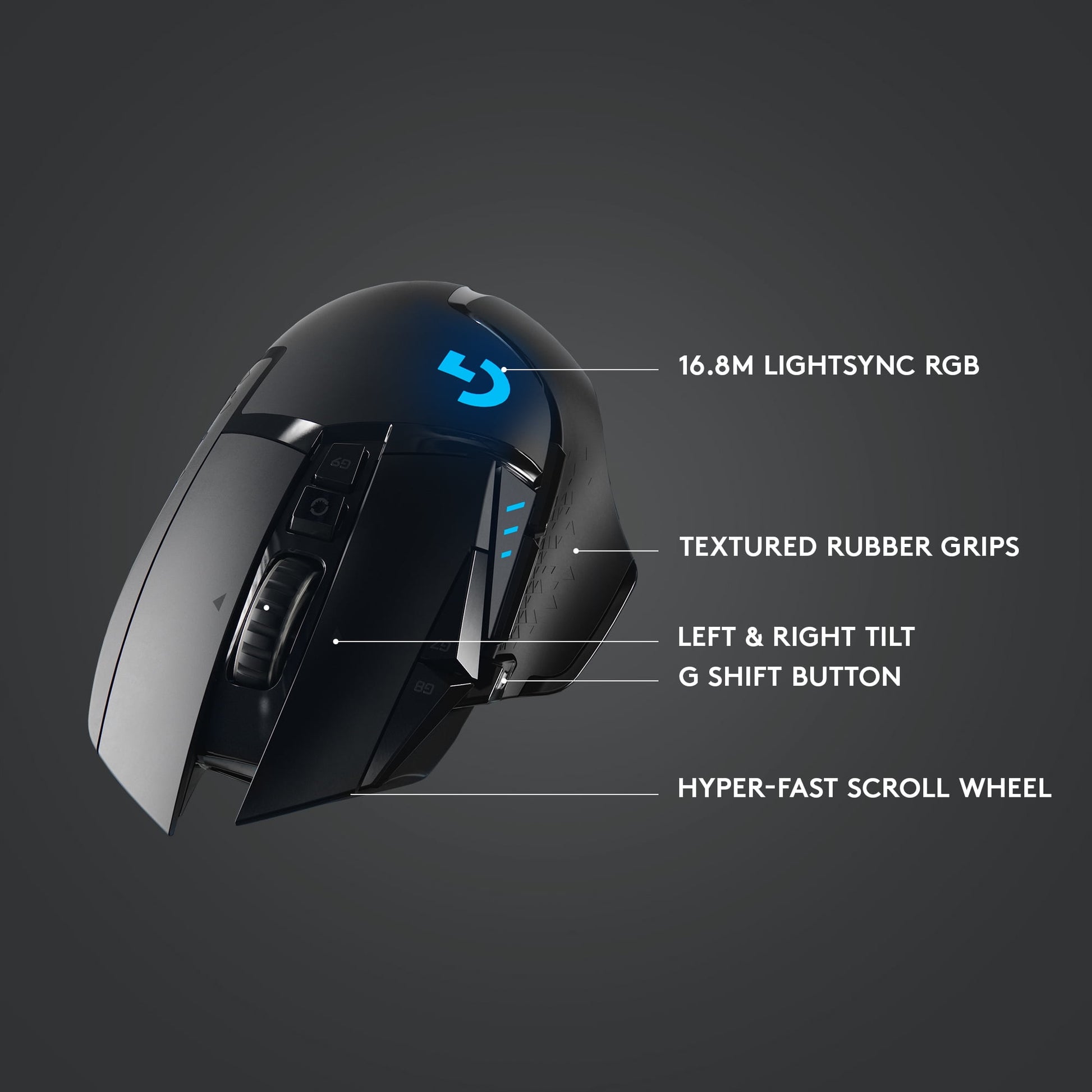 502 LIGHTSPEED Wireless Gaming Mouse, HERO 25K Sensor, 25,600 DPI, RGB, Adjustable Weights, 11 Programmable Buttons, Long Battery Life, On-Board Memory, PC / Mac - Serious Techies