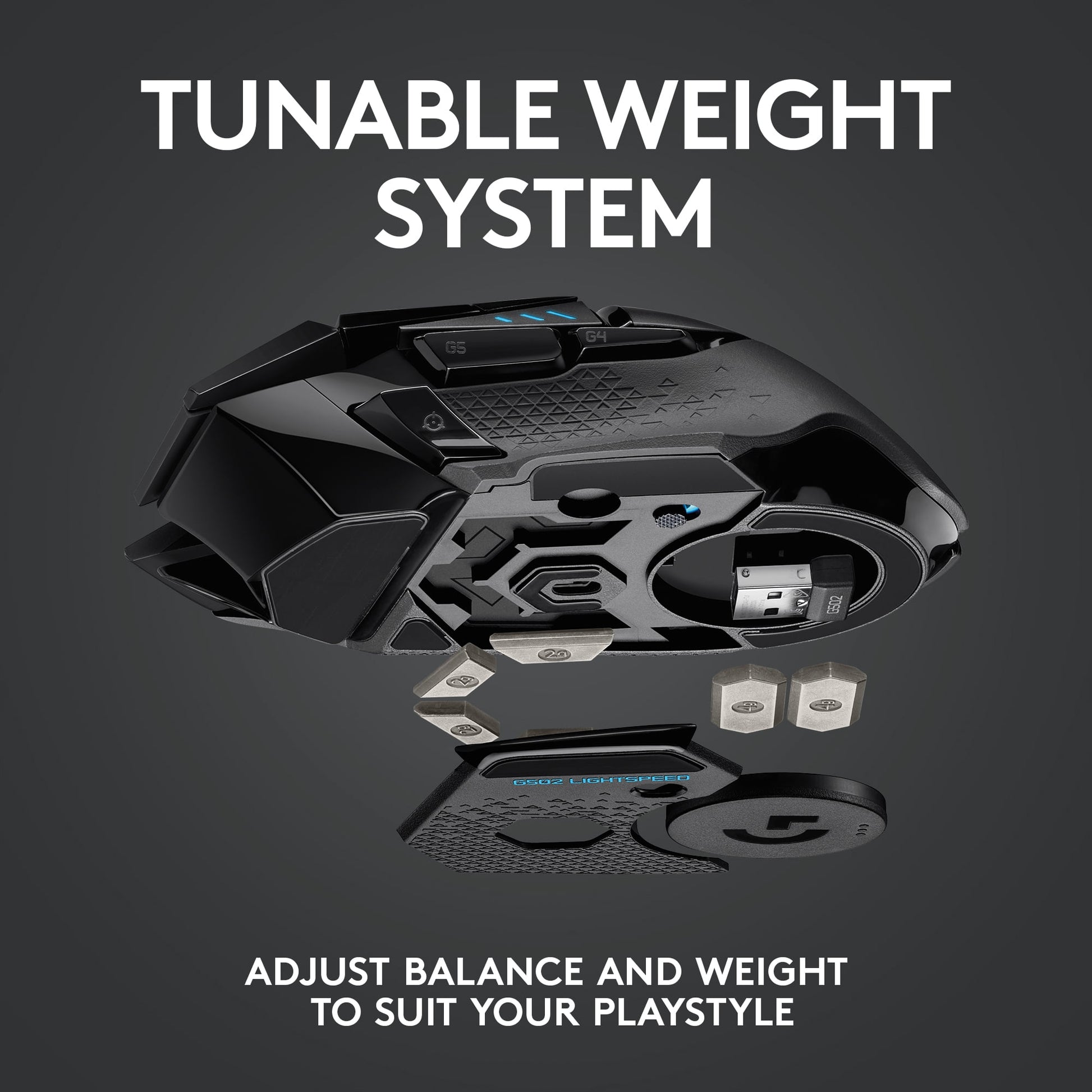 502 LIGHTSPEED Wireless Gaming Mouse, HERO 25K Sensor, 25,600 DPI, RGB, Adjustable Weights, 11 Programmable Buttons, Long Battery Life, On-Board Memory, PC / Mac - Serious Techies