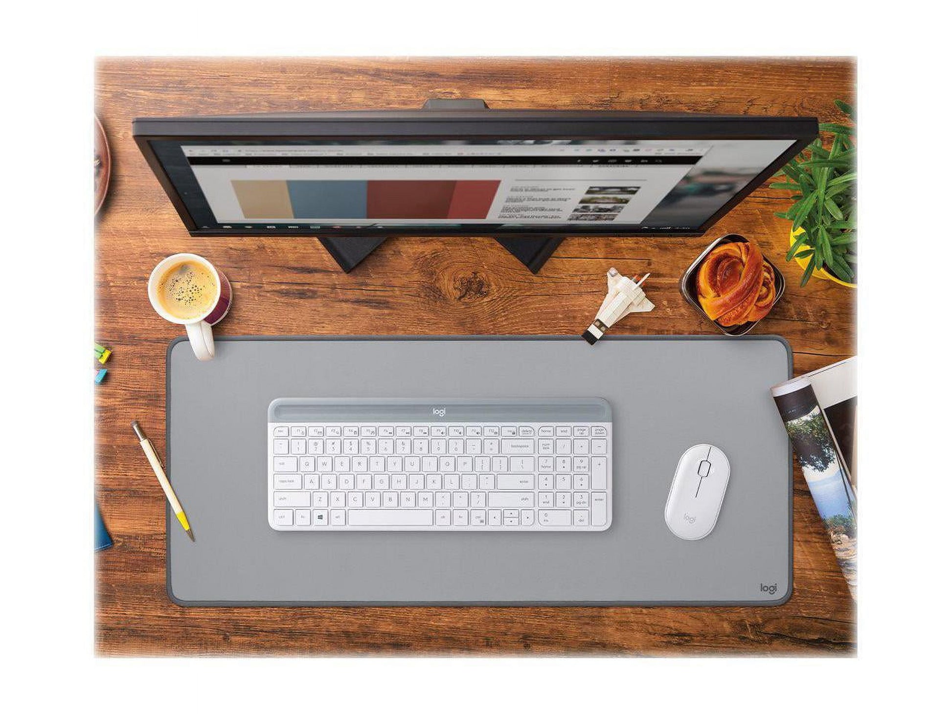 Logitech - Desk Mat - Desktop - Mid Gray - Serious Techies