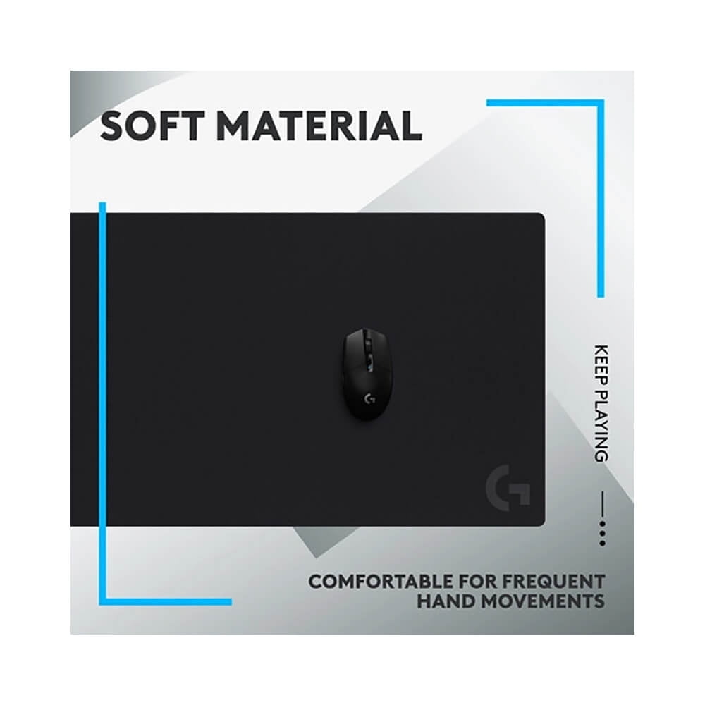 Logitech - G XL Gaming Mouse Pad - 15.75" X 35.43" X 0.12" Dimension - Black - Rubber - Extra Large - Mouse/Keyboard - Serious Techies
