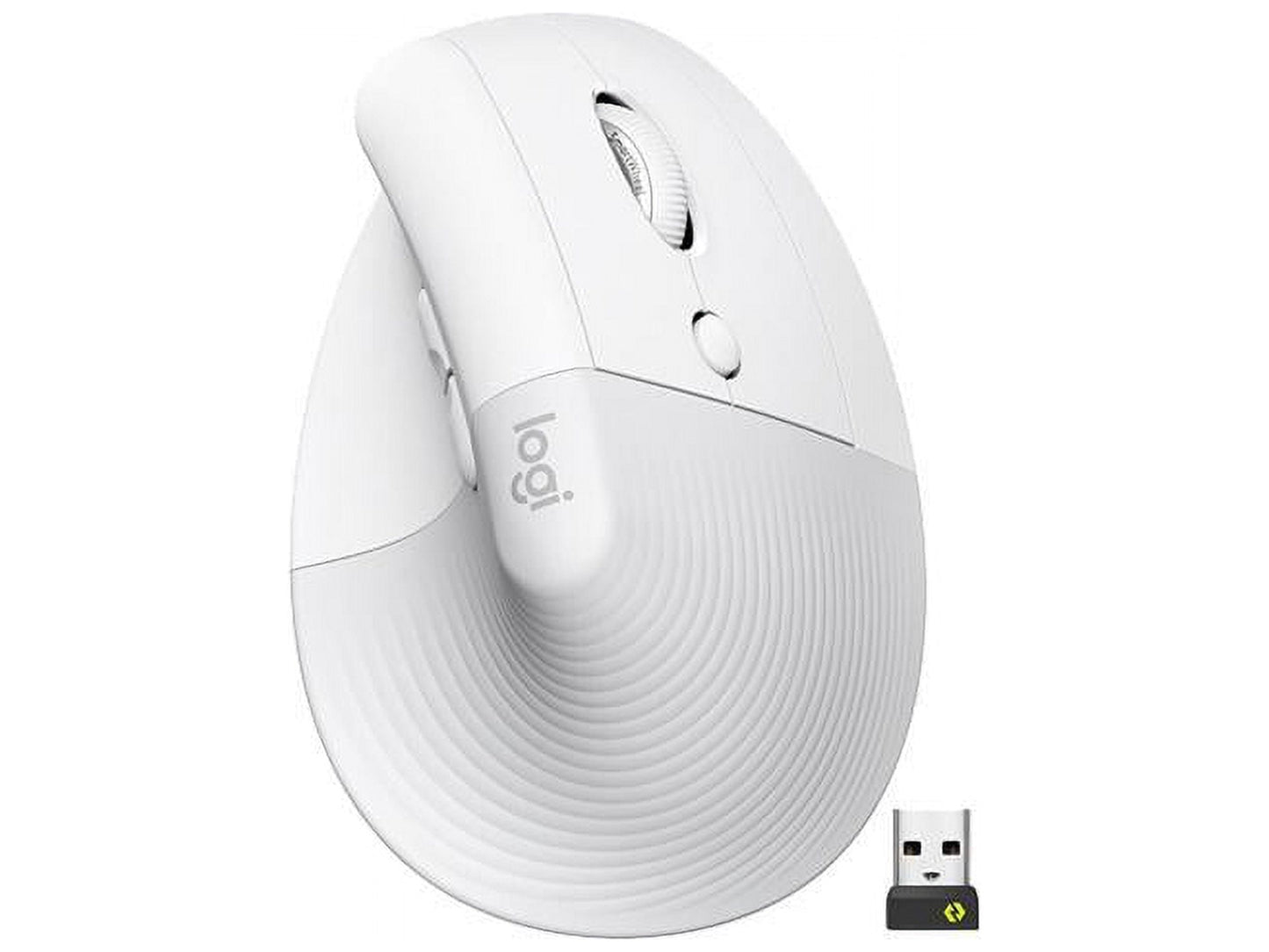 Lift Vertical Ergonomic Mouse, Wireless, Bluetooth or Logi Bolt USB Receiver, Quiet Clicks, 4 Buttons, Compatible with Windows/Macos/Ipados, Laptop, PC - off White - Serious Techies