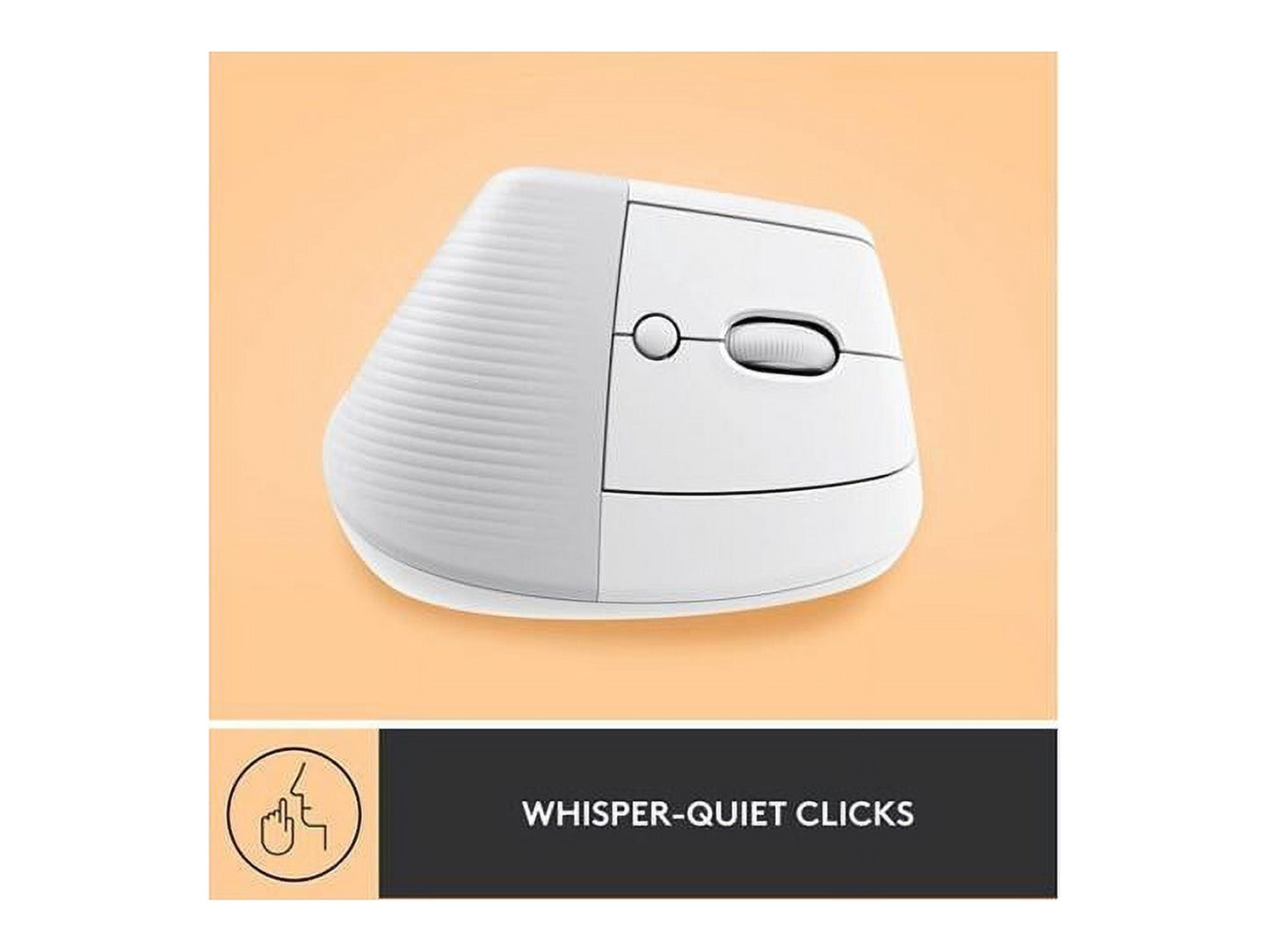 Lift Vertical Ergonomic Mouse, Wireless, Bluetooth or Logi Bolt USB Receiver, Quiet Clicks, 4 Buttons, Compatible with Windows/Macos/Ipados, Laptop, PC - off White - Serious Techies