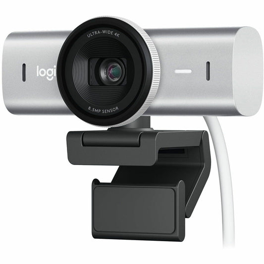 Logitech - MX Brio 4K Ultra HD Collaboration and Streaming Webcam, Pale Gray - Serious Techies