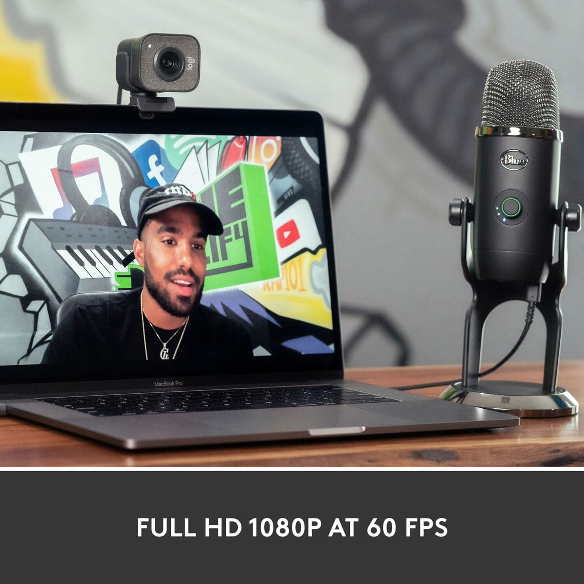 Logitech - Streamcam plus Webcam with Tripod Mount (Graphite), 1080P - Serious Techies