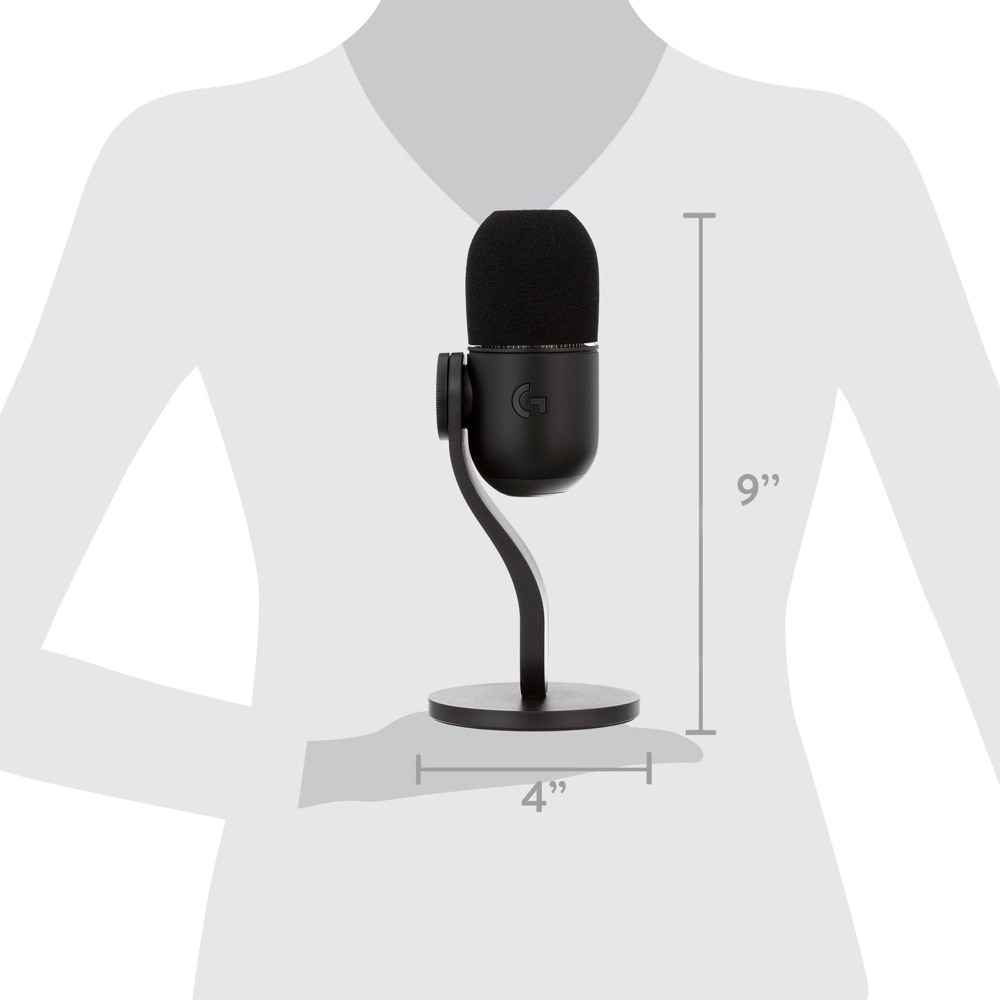 Logitech - Yeti GX Wired Super cardioid Dynamic Gaming Microphone with LIGHTSYNC RGB Lights, Black - Serious Techies