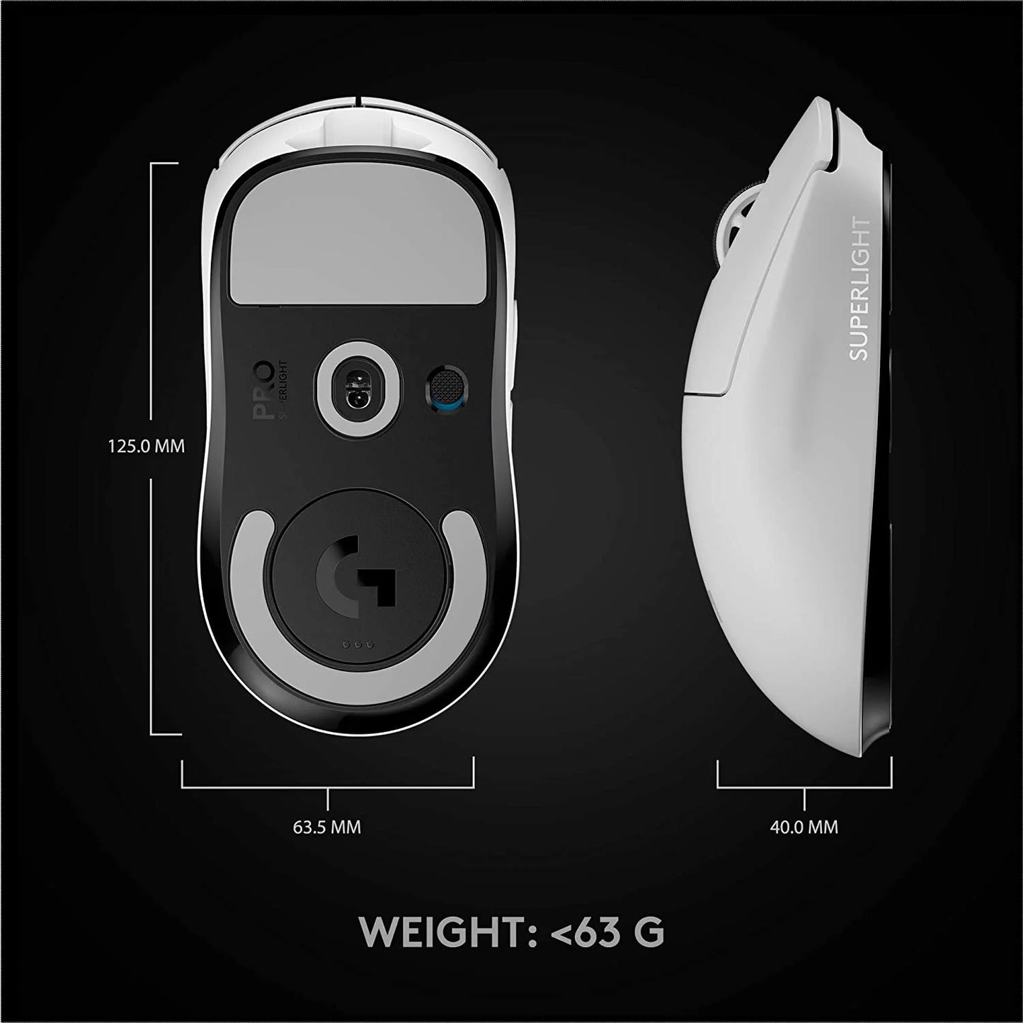 910-005940 G Pro X Superlight Wireless Gaming Mouse White - Serious Techies