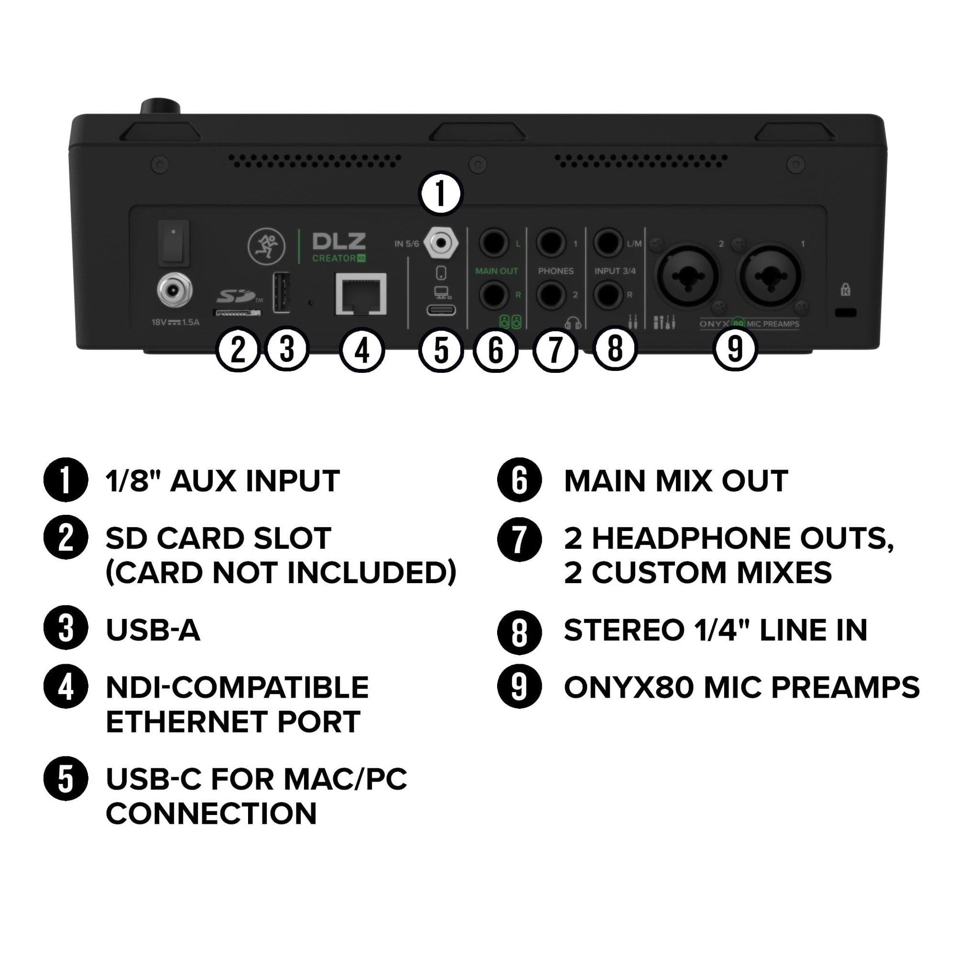 Mackie - DLZ Creator XS Compact 6-Channel Digital Mixer - Serious Techies