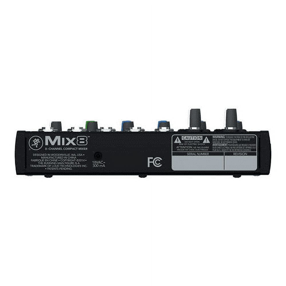  Mackie - Mix8 Durable Recording Studio 8 Channel Compact Mixer with 3 Band EQ - Serious Techies