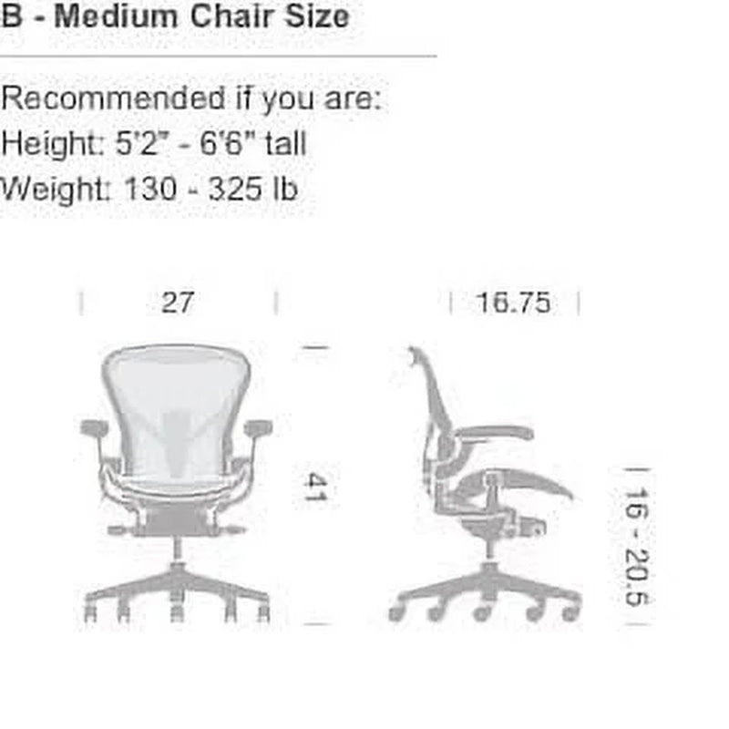 Madison Seating - Aeron Chair Remastered B- Size Medium V2 Adjustable Lumbar