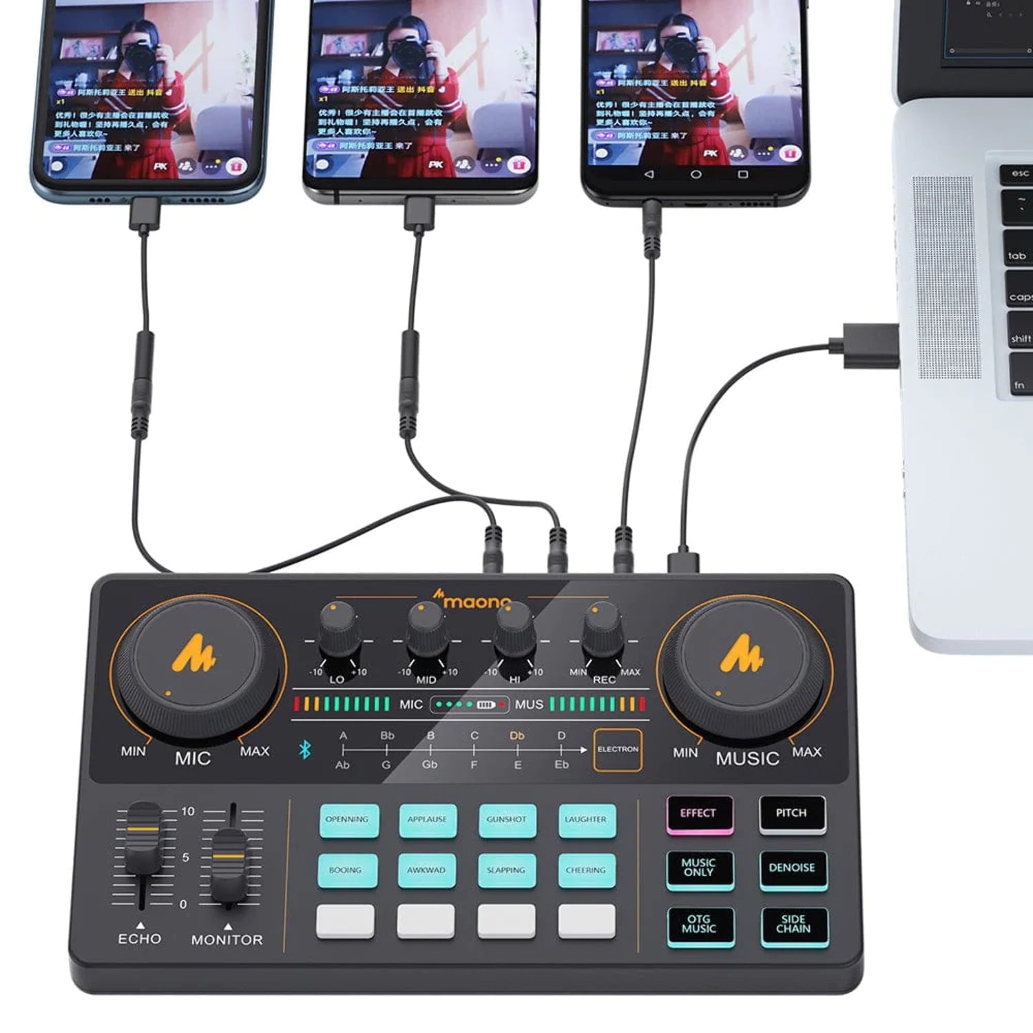 Maono - CASTER Lite Portable All-In-One Podcast Production Studio - Serious Techies