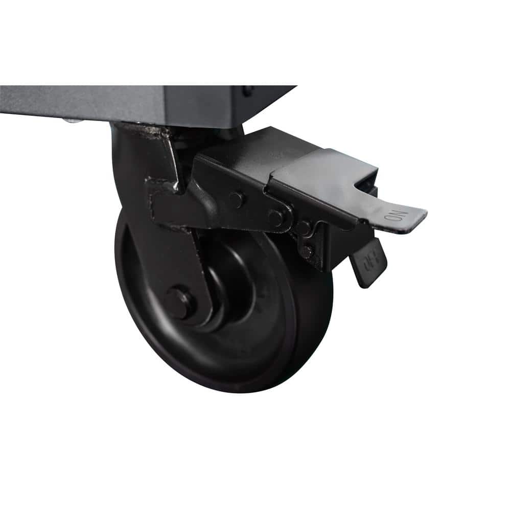 HUSKY - 61 In. W X 26 In. D Heavy Duty 10-Drawer 1-Door Mobile Workbench with Hardwood Top, Pegboard and Shelf in Matte Black - Serious Techies