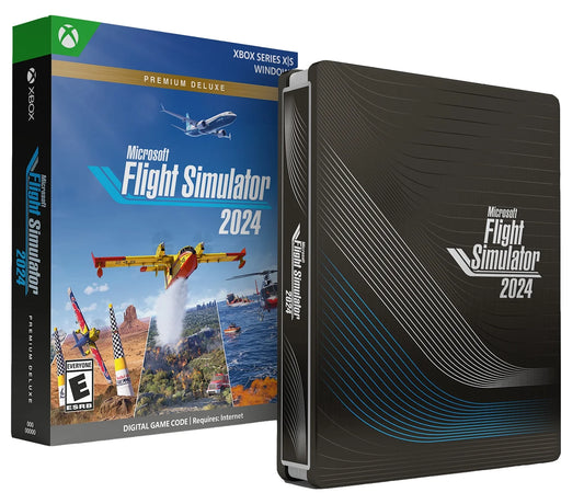 Microsoft - Flight Simulator 2024 – Premium Deluxe Steelbook Edition – Xbox Series X|S and Windows Digital Code - Serious Techies