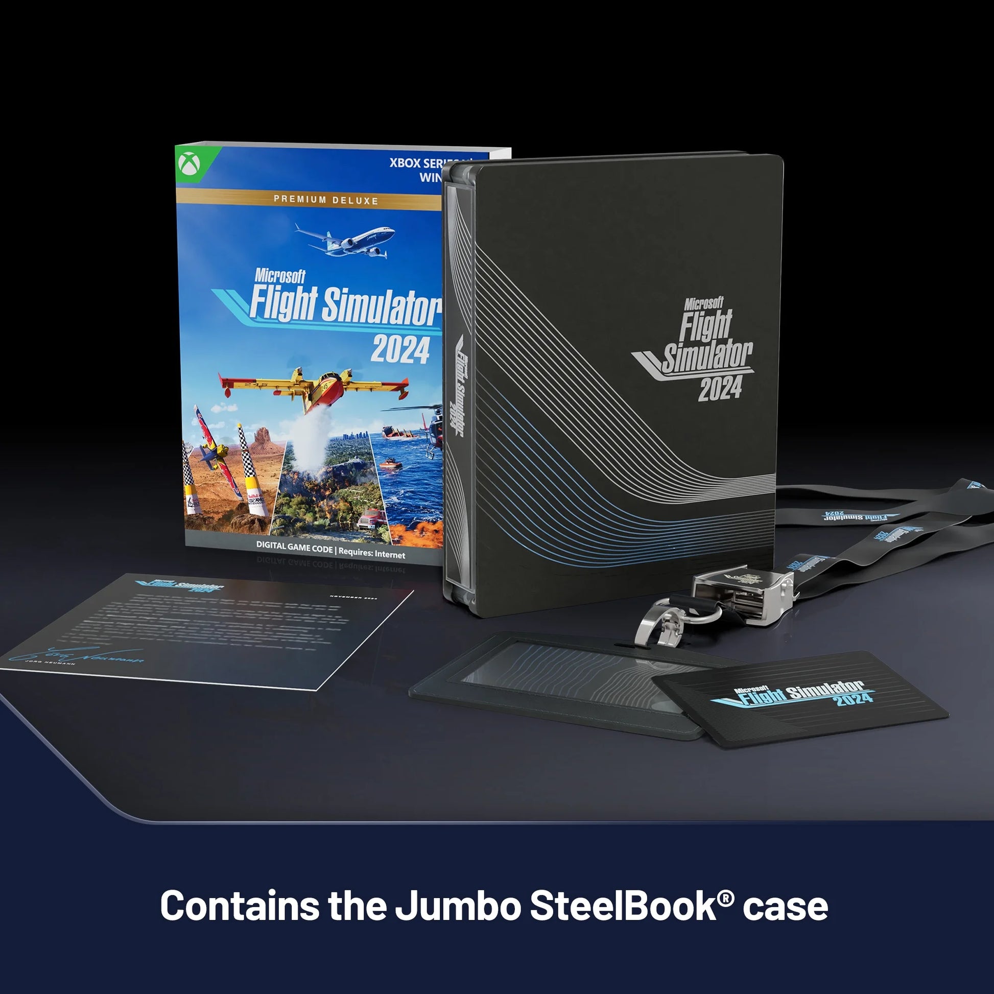Microsoft - Flight Simulator 2024 – Premium Deluxe Steelbook Edition – Xbox Series X|S and Windows Digital Code - Serious Techies
