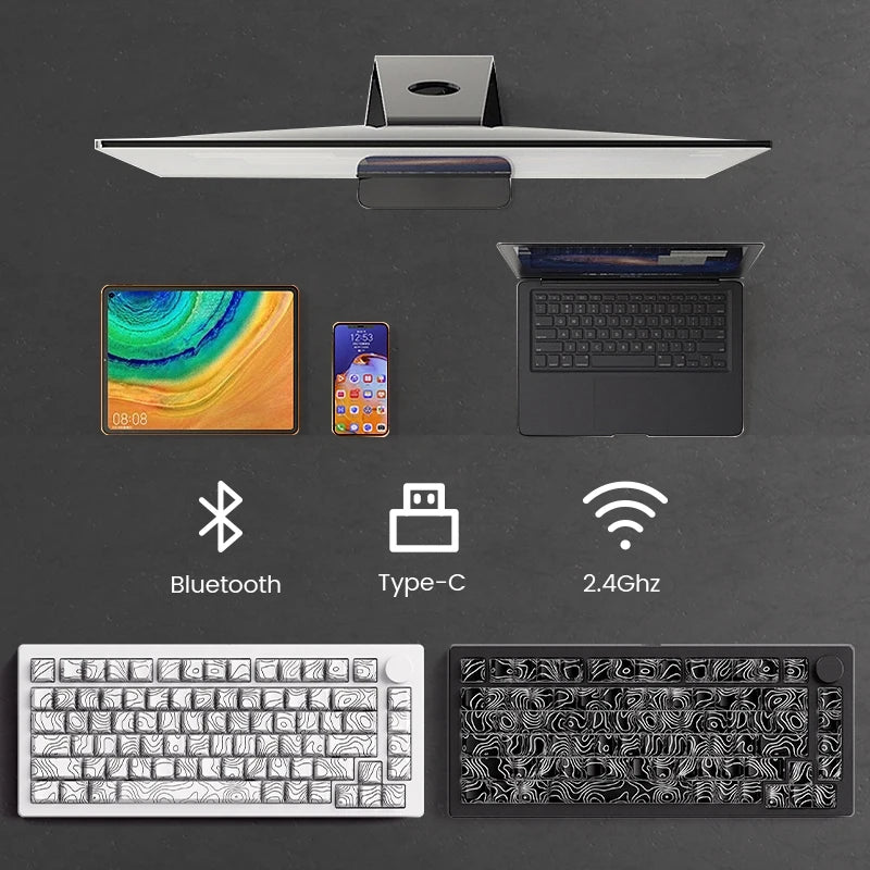 Monsgeek - M1 V5 Mechanical Keyboard Rapid Disassemble 75% Gasket Mount RGB 5 Pins Hot-Swappable Aluminum Customized Keyboard - Serious Techies
