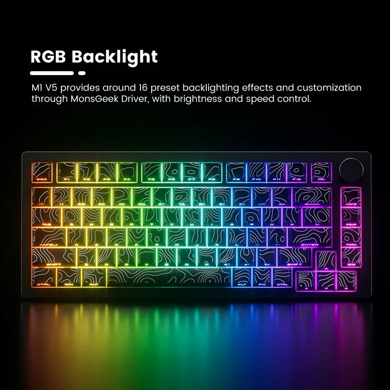 Monsgeek - M1 V5 Mechanical Keyboard Rapid Disassemble 75% Gasket Mount RGB 5 Pins Hot-Swappable Aluminum Customized Keyboard - Serious Techies