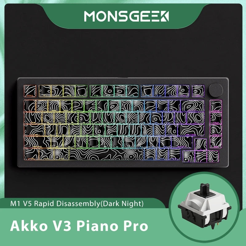 Monsgeek - M1 V5 Mechanical Keyboard Rapid Disassemble 75% Gasket Mount RGB 5 Pins Hot-Swappable Aluminum Customized Keyboard - Serious Techies
