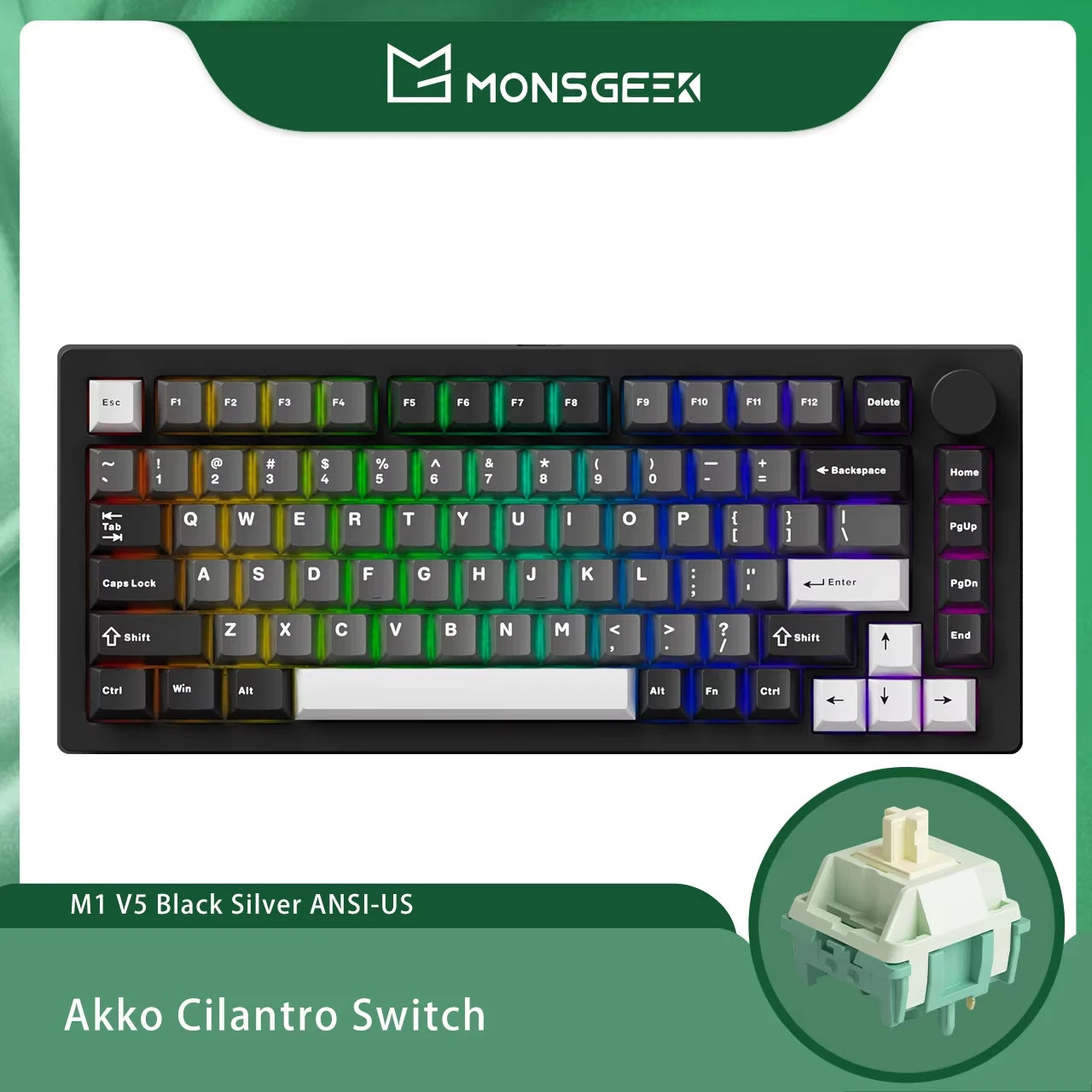 Monsgeek - M1 V5 Mechanical Keyboard Rapid Disassemble 75% Gasket Mount RGB 5 Pins Hot-Swappable Aluminum Customized Keyboard - Serious Techies