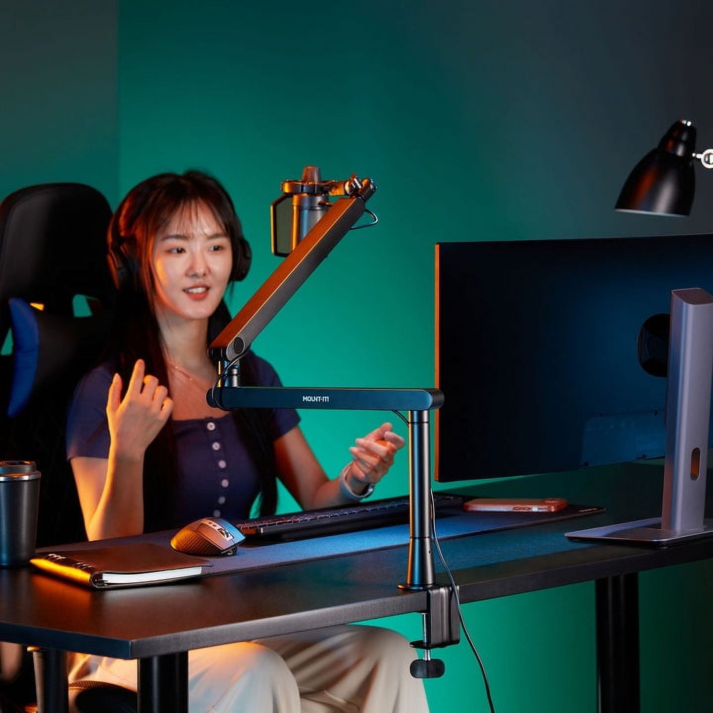 Mount-It! - Premium Microphone Boom Arm for Podcasts, Meetings, Recordings - Serious Techies