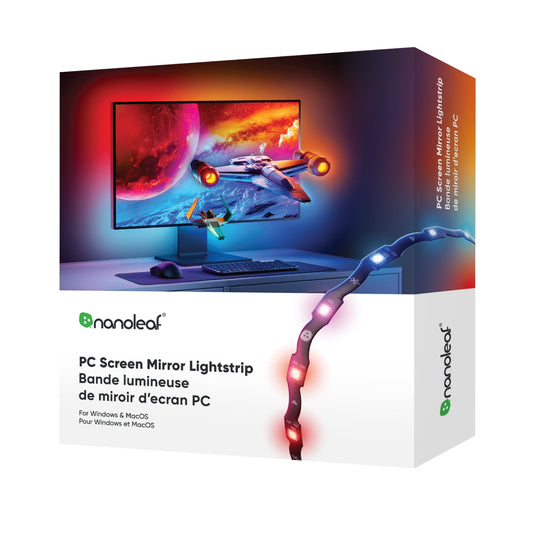 Nanoleaf - 32" PC Screen Mirror LED Lightstrip for Monitors (1 Piece Unit) - Serious Techies