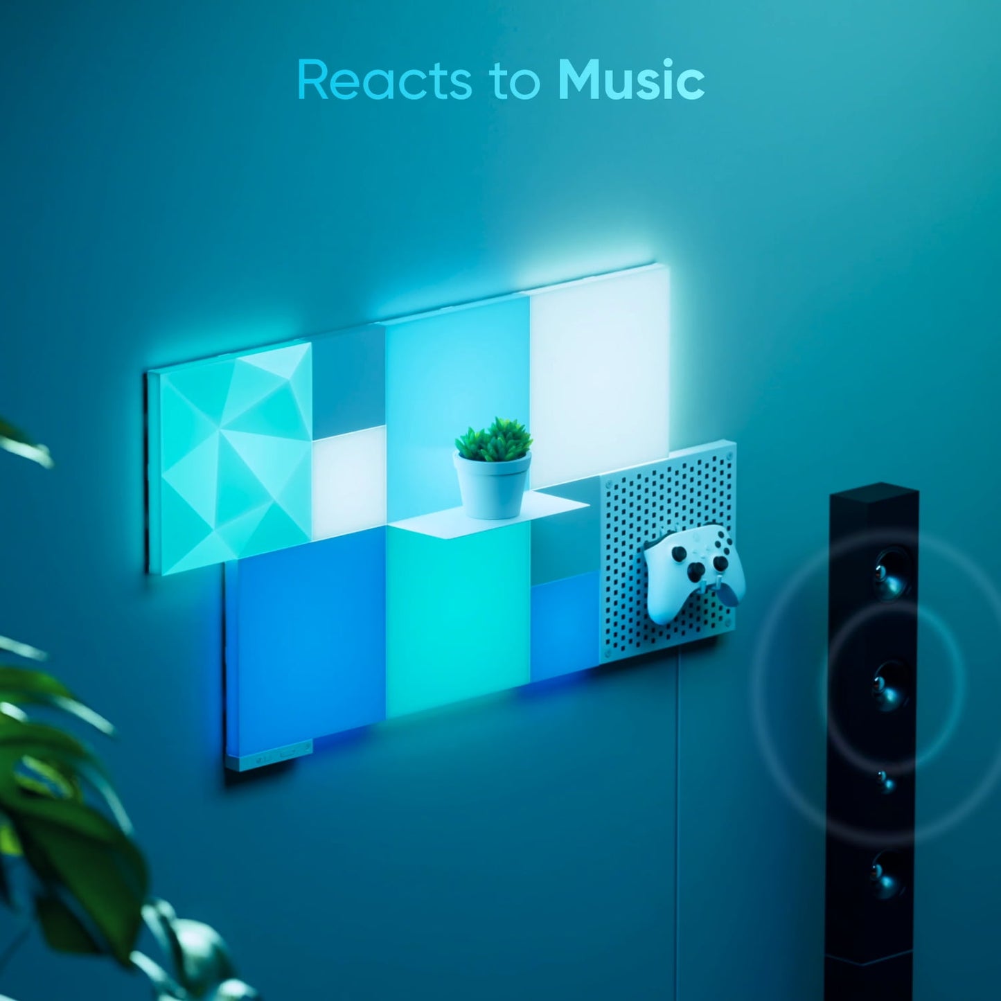 Nanoleaf - Blocks Squares Smarter Kit (6Pk) – Smart RGBW LED Wall Light Panels – Modern Modular Home Décor - Serious Techies