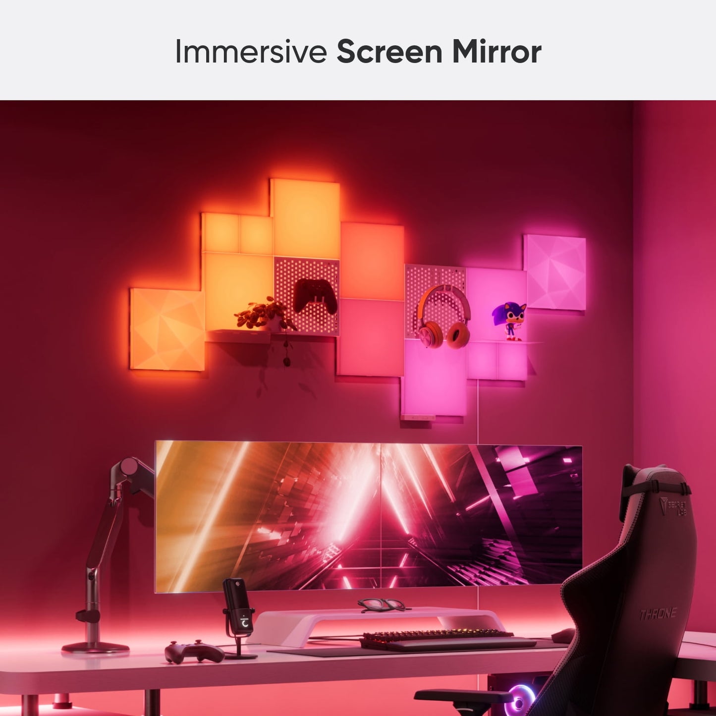 Nanoleaf - Blocks Squares Smarter Kit (6Pk) – Smart RGBW LED Wall Light Panels – Modern Modular Home Décor - Serious Techies
