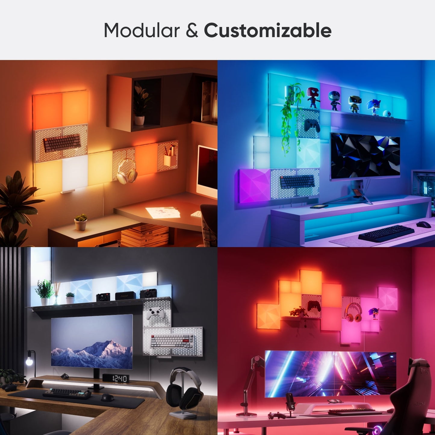 Nanoleaf - Blocks Squares Smarter Kit (6Pk) – Smart RGBW LED Wall Light Panels – Modern Modular Home Décor - Serious Techies