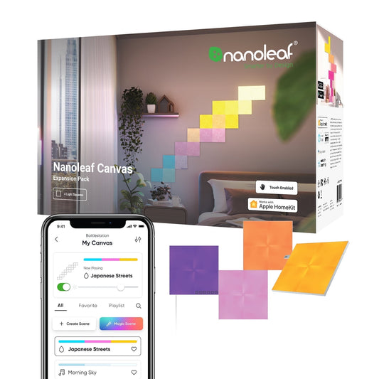 Nanoleaf - Canvas Expansion Pack - 4 Light Panels - White Finish - Multicolor - Serious Techies