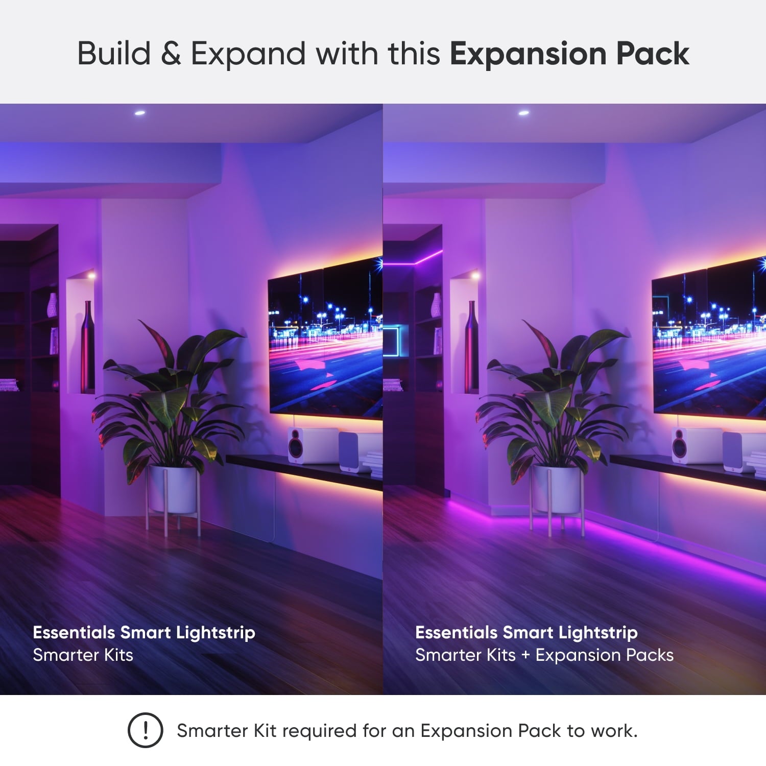 Nanoleaf - Essentials Matter 40" Smart LED Lightstrip (1M) Expansion Pack - White and Color, Flexible and Trimmable - Serious Techies