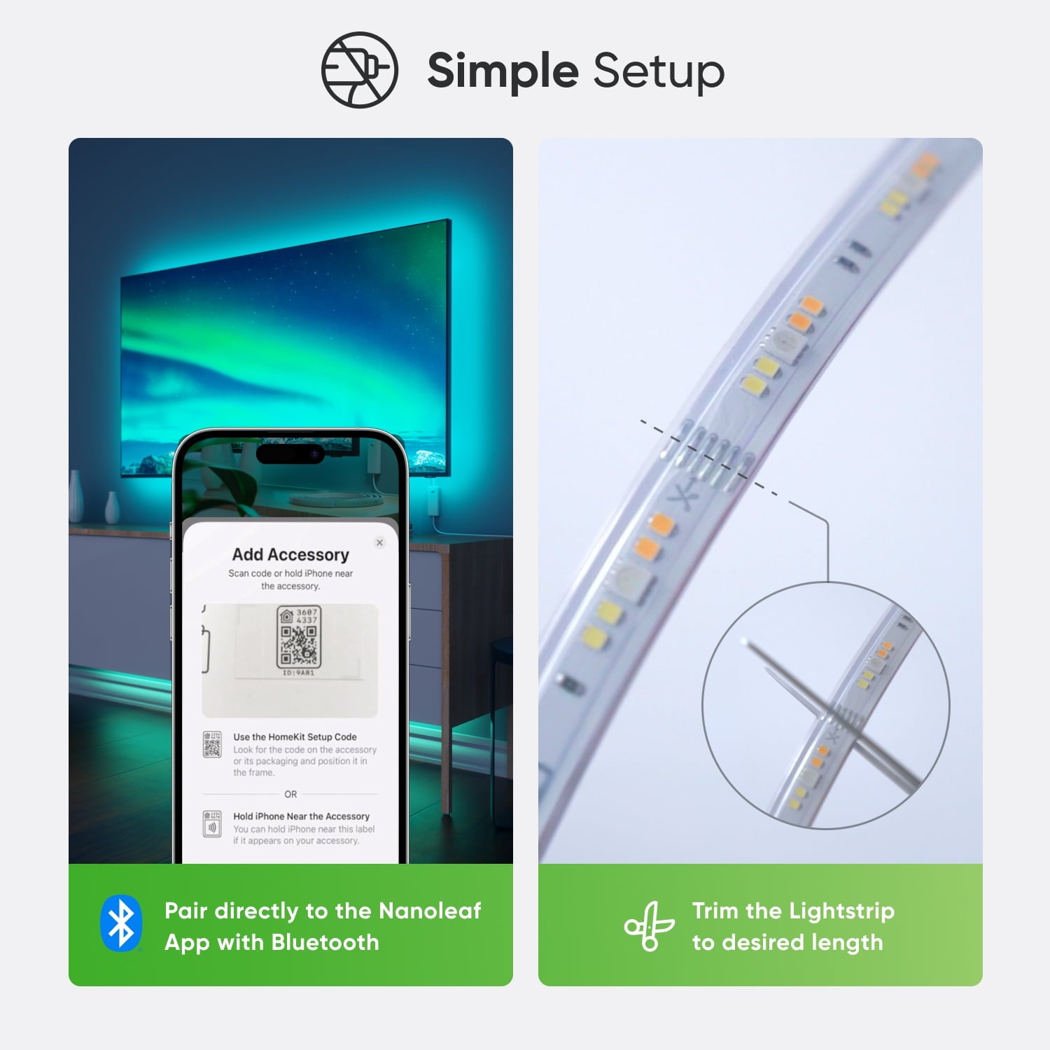 Nanoleaf - Essentials Matter 40" Smart LED Lightstrip (1M) Expansion Pack - White and Color, Flexible and Trimmable - Serious Techies