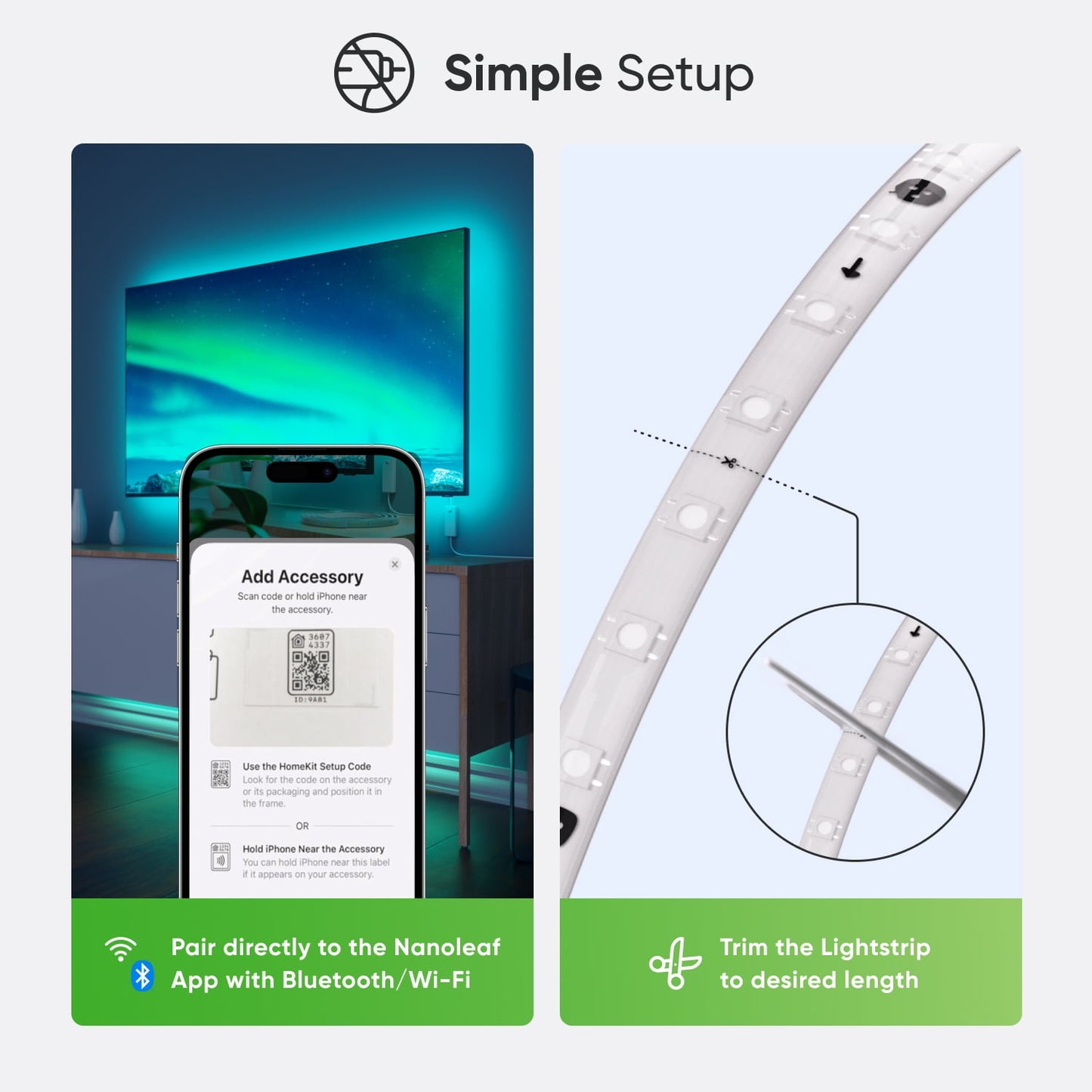 Nanoleaf - Essentials Matter LED Light Strip, RGBW, 16.4 Ft (1 Piece Strip Unit), Indoor Use - Serious Techies