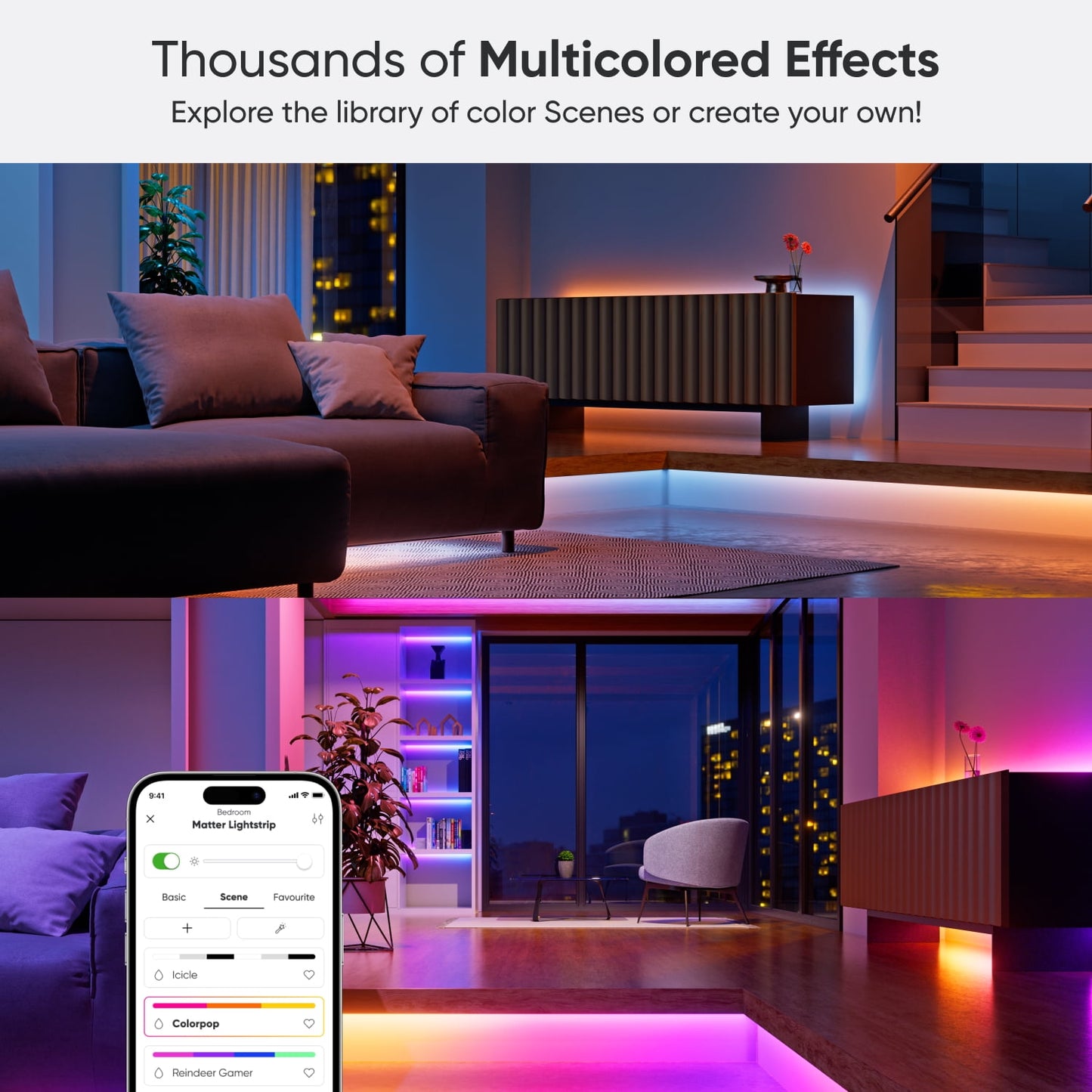Nanoleaf - Essentials Matter LED Light Strip, RGBW, 16.4 Ft (1 Piece Strip Unit), Indoor Use - Serious Techies