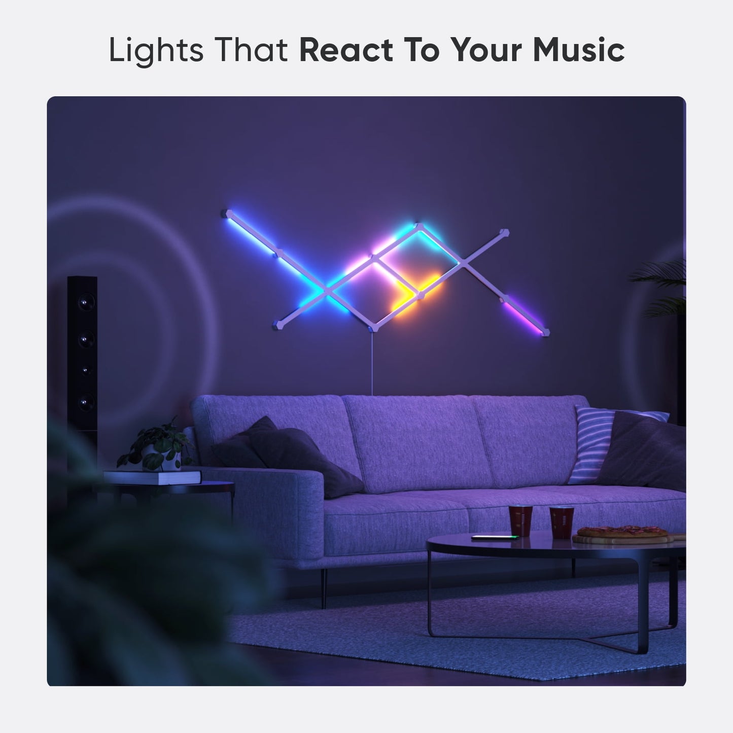 Nanoleaf - Lines 60 Degrees Expansion Pack - Smart LED Wall Light Lines - 3Pk - Serious Techies