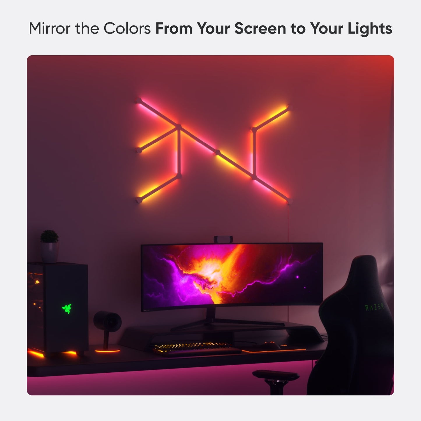 Nanoleaf - Lines 60 Degrees Expansion Pack - Smart LED Wall Light Lines - 3Pk - Serious Techies