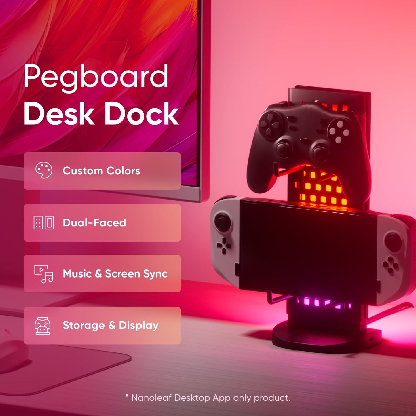 Nanoleaf - Pegboard Desk Dock (1Pk) - Serious Techies