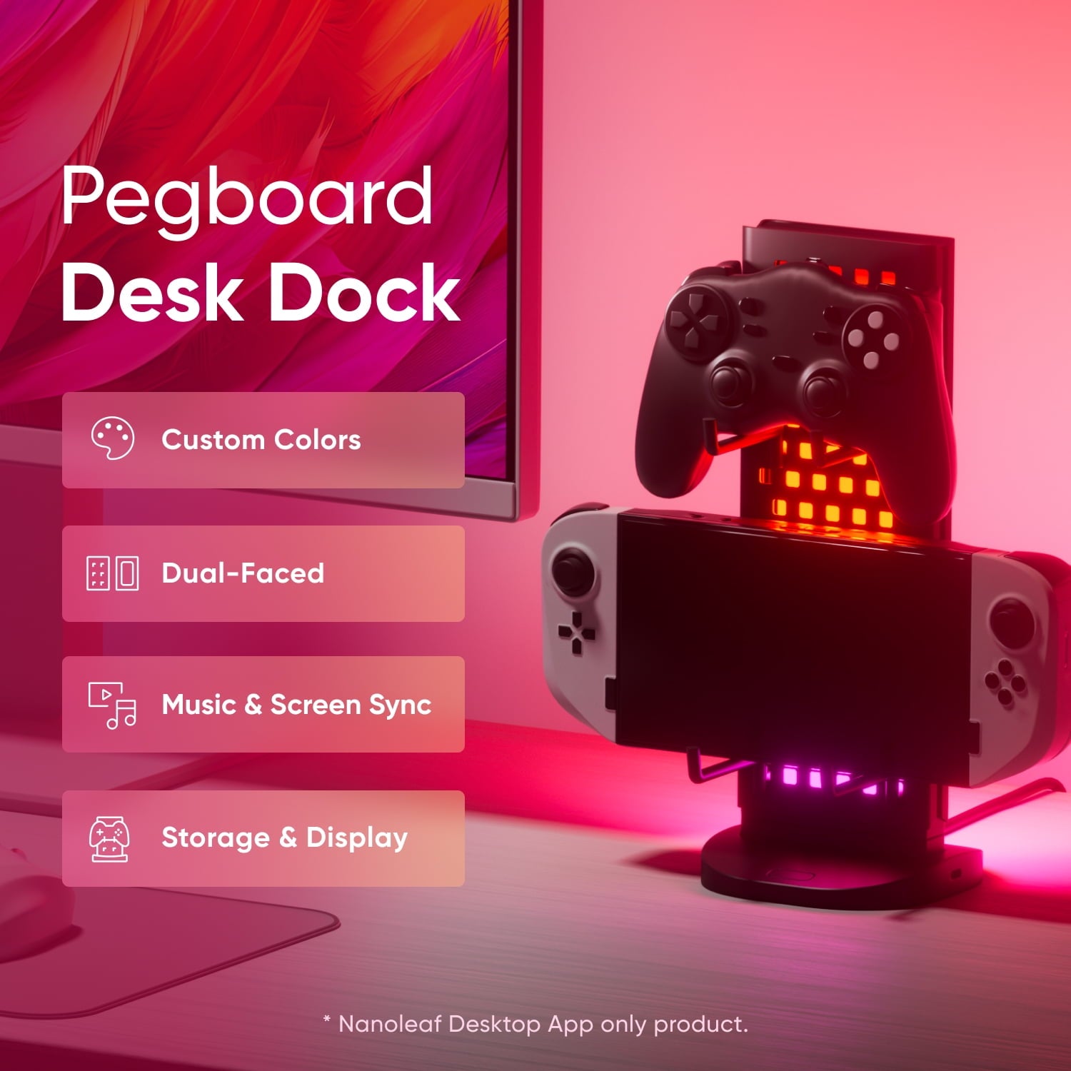 Nanoleaf - Pegboard Desk Dock (1Pk) - Serious Techies