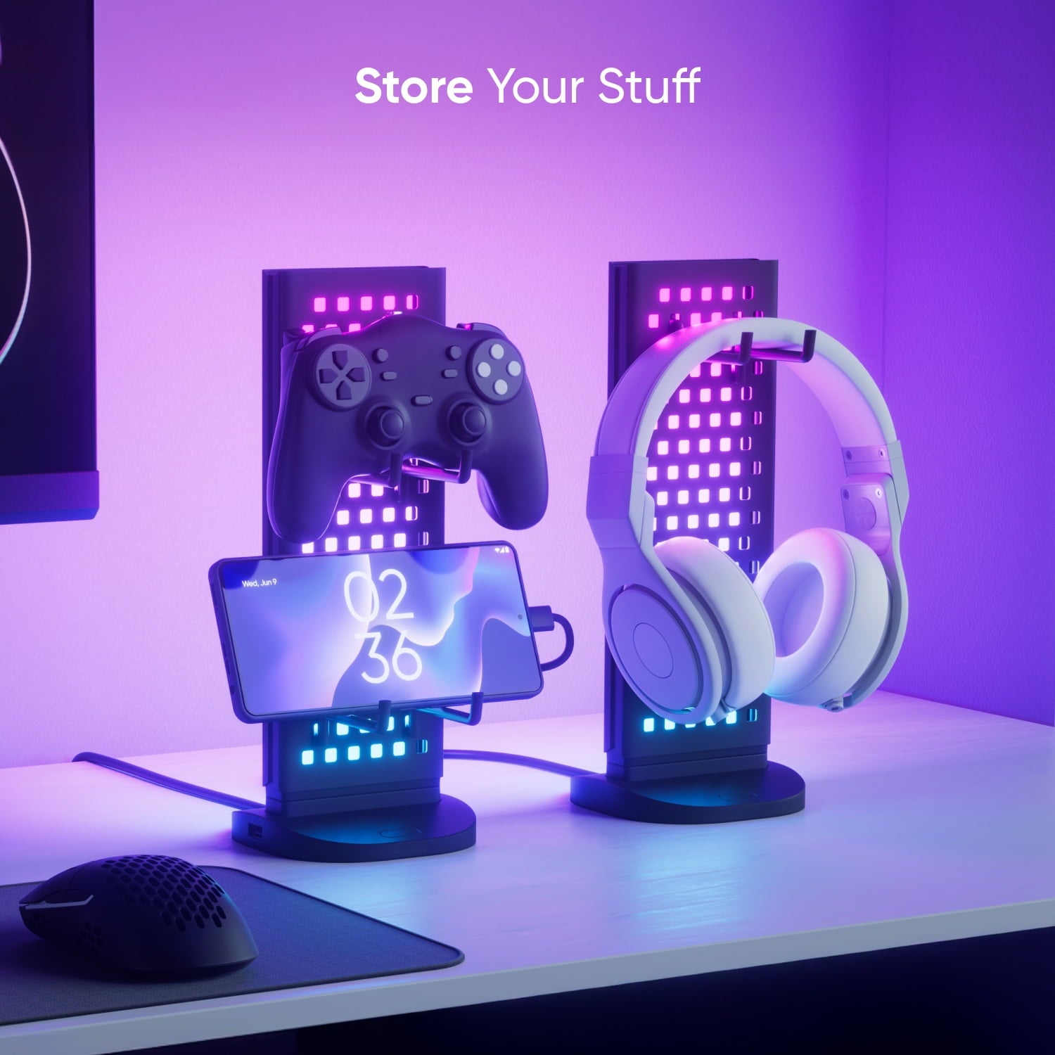 Nanoleaf - Pegboard Desk Dock (1Pk) - Serious Techies