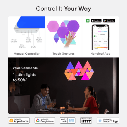 Nanoleaf - Shapes Hexagons Expansion Pack - Smart LED Wall Light Panels - 3Pk - Serious Techies