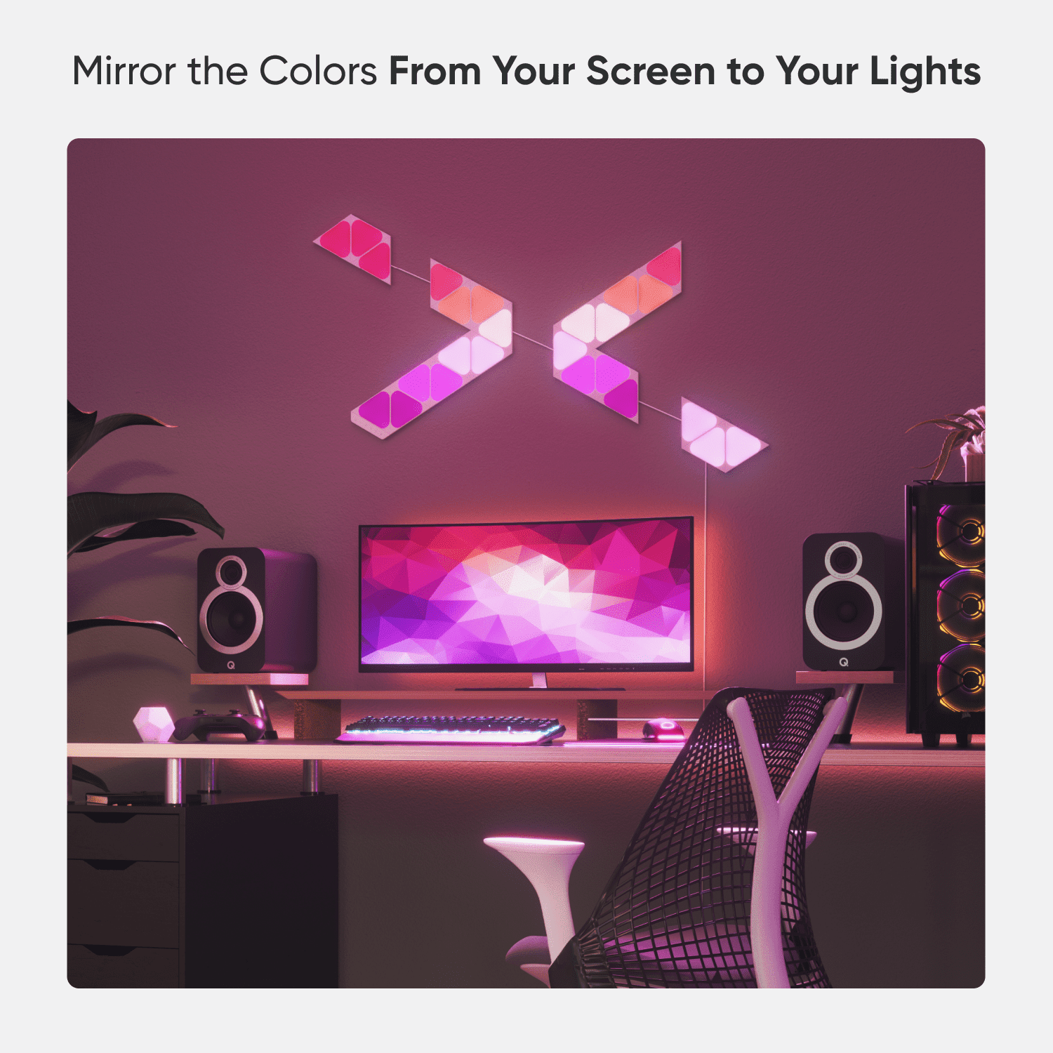 Nanoleaf - Shapes Mini Triangles Smarter Kit - Smart LED Wall Light Panels - 9Pk - Serious Techies