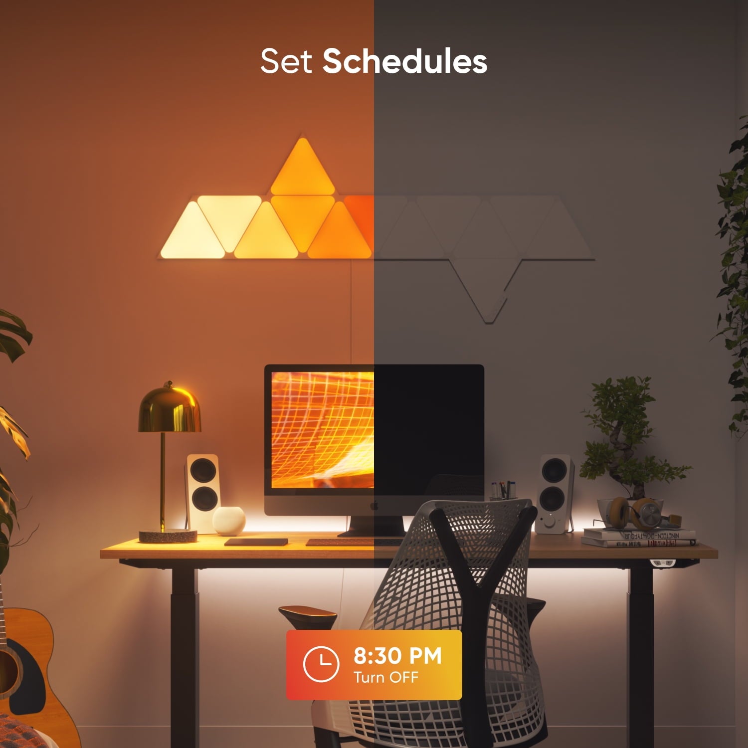 Nanoleaf - Shapes Triangles Smarter Kit, Indoor Modern Modular LED Wall Light Panels, 5PK - Serious Techies