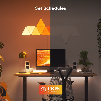 Nanoleaf - Shapes Triangles Smarter Kit, Indoor Modern Modular LED Wall Light Panels, 5PK - Serious Techies