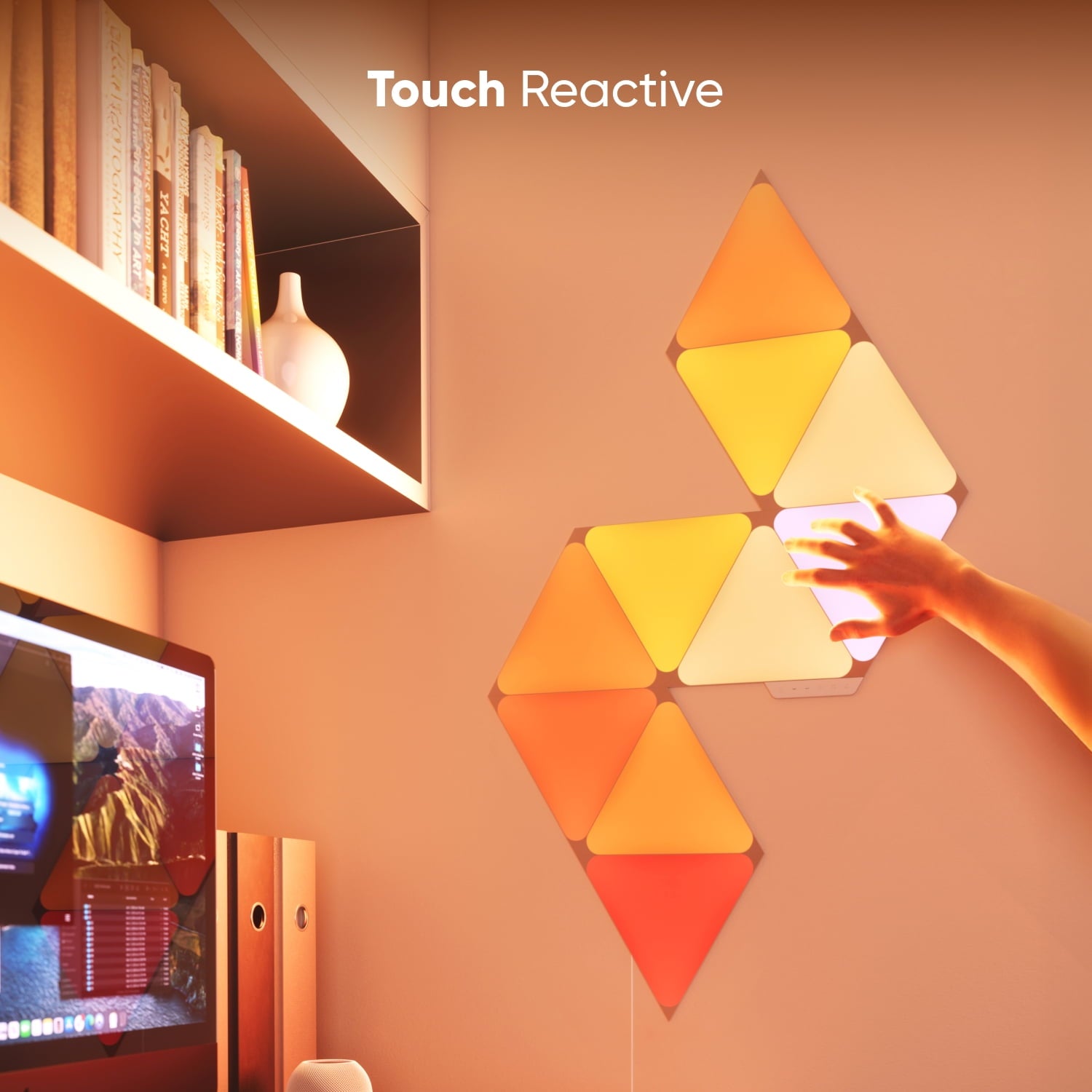Nanoleaf - Shapes Triangles Smarter Kit, Indoor Modern Modular LED Wall Light Panels, 5PK - Serious Techies