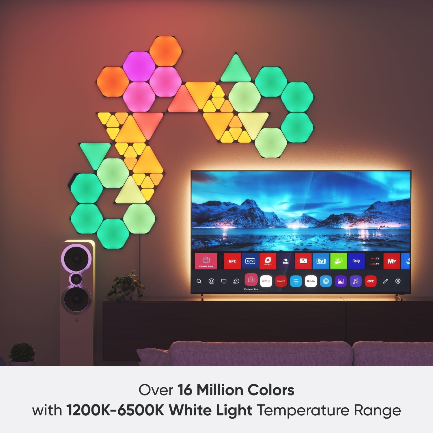 Nanoleaf - Shapes Ultra Black Mini Triangles Expansion Pack, 10Pk – LED Wall Panels for Home, Modern Style - Serious Techies