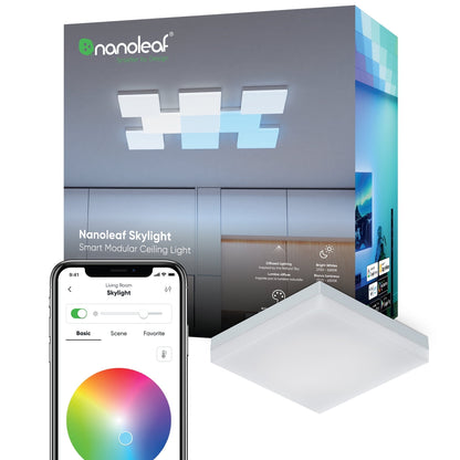 Nanoleaf - Skylight Expansion Pack (1Pk) – Smart LED Modular Color-Changing Ceiling Light - Serious Techies